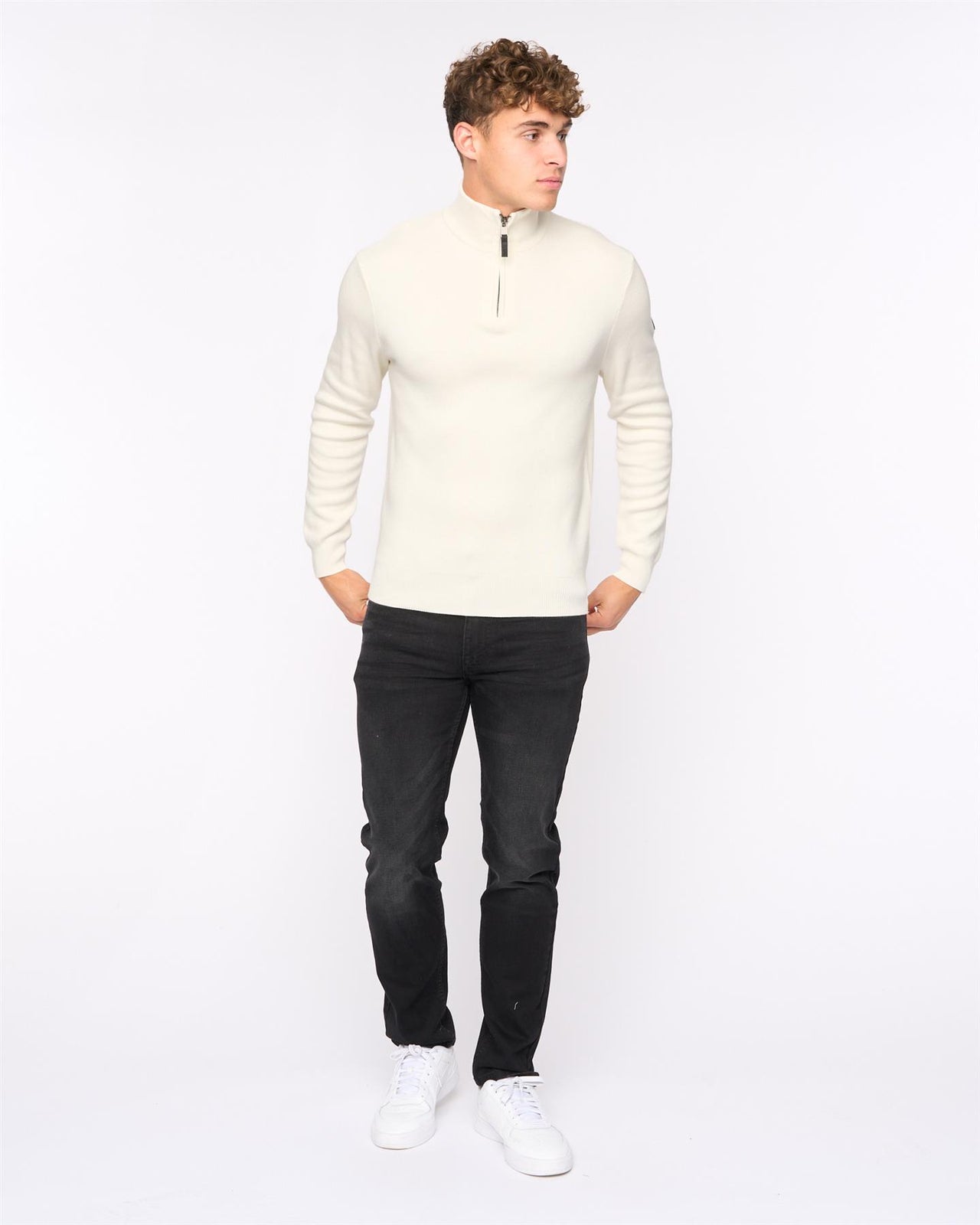 Kempsford Funnel Neck Knit Off White