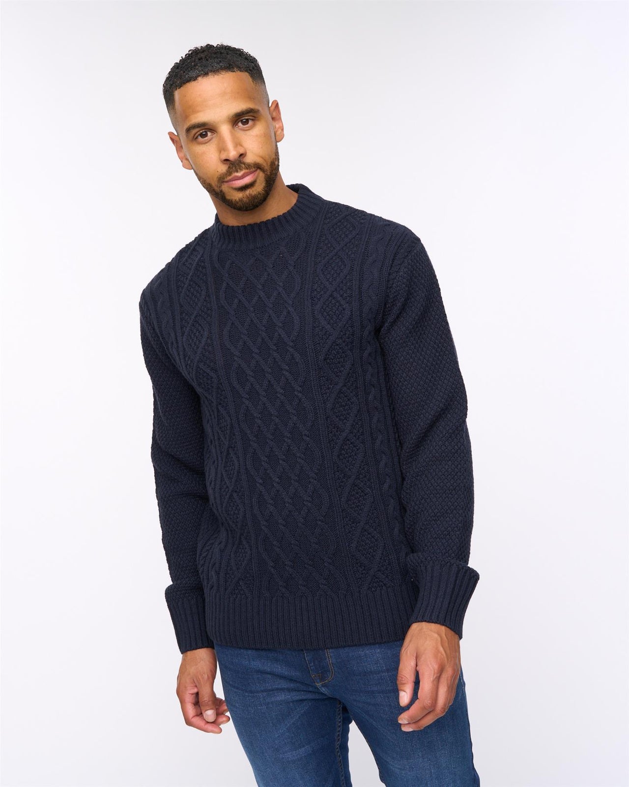 Brocksten Cable Knit Jumper Navy